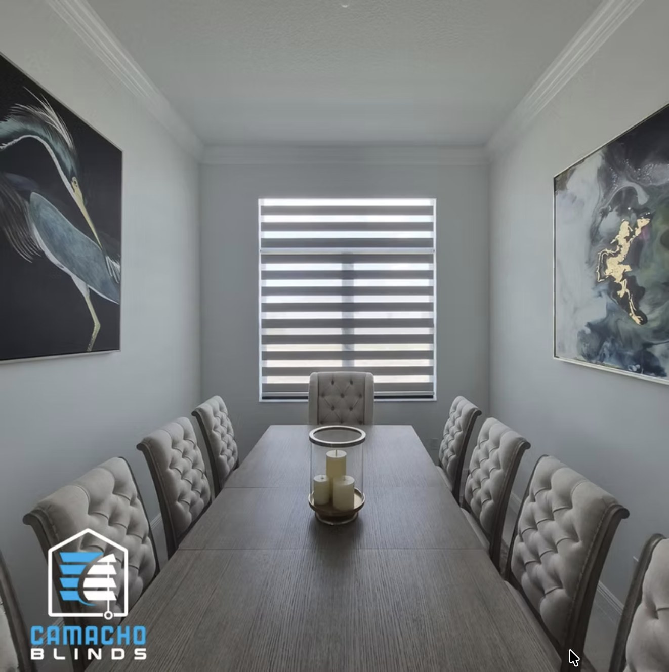 Recent zebra shades installation by Camacho Blinds 12