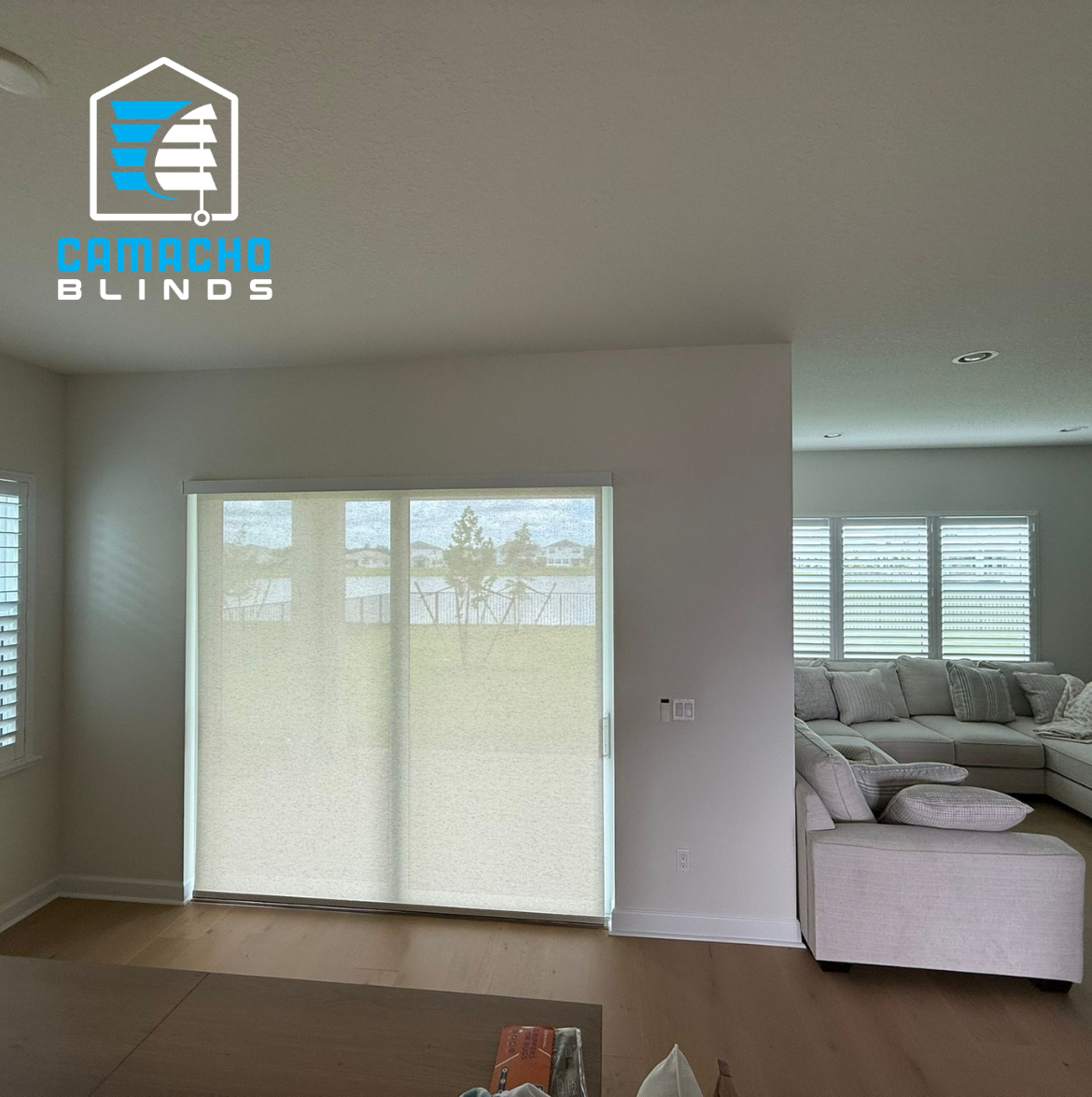 Recent roller shades installation by Camacho Blinds 18