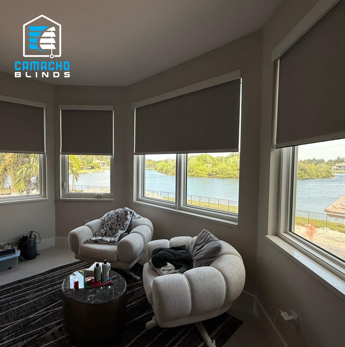 Recent blackout & dual shades installation by Camacho Blinds 4