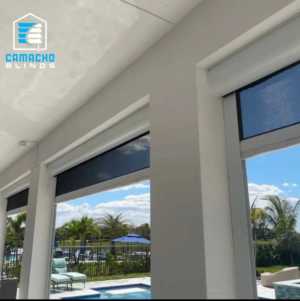 Motorized Patio Screens installation by Camacho Blinds, photo 3