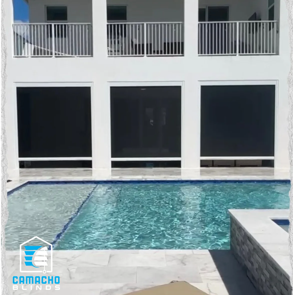 Motorized Patio Screens installation by Camacho Blinds, photo 2