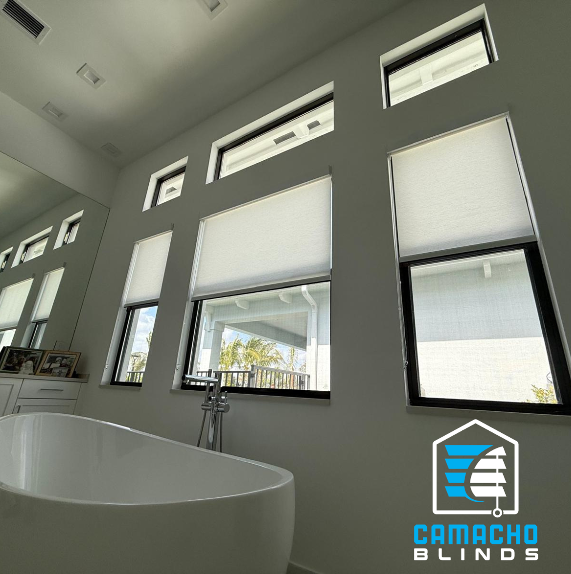 Recent roller shades installation by Camacho Blinds 13