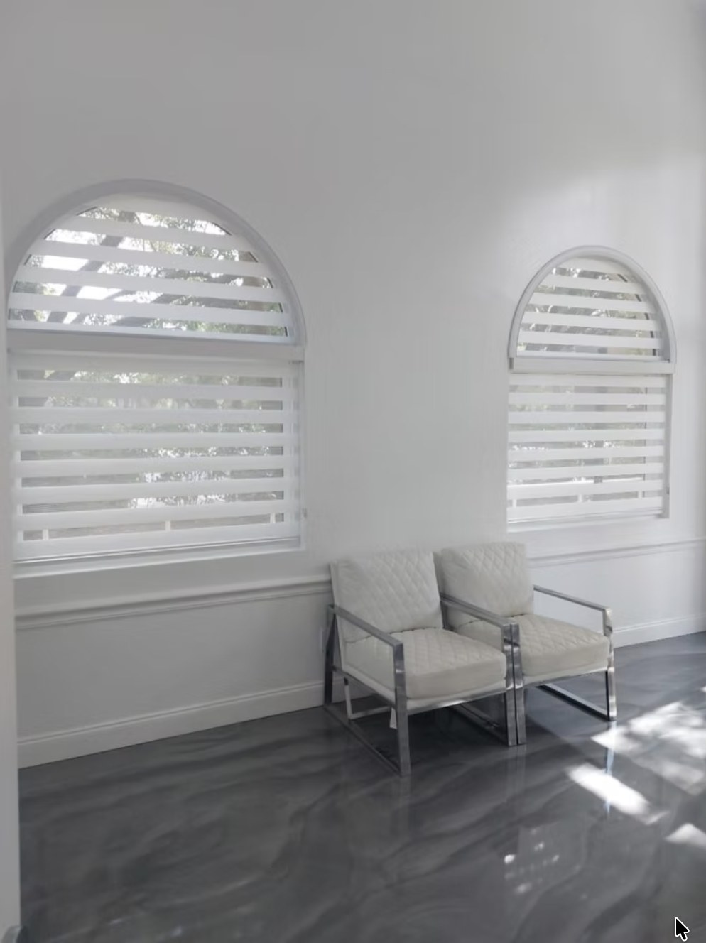 Recent zebra shades installation by Camacho Blinds 16