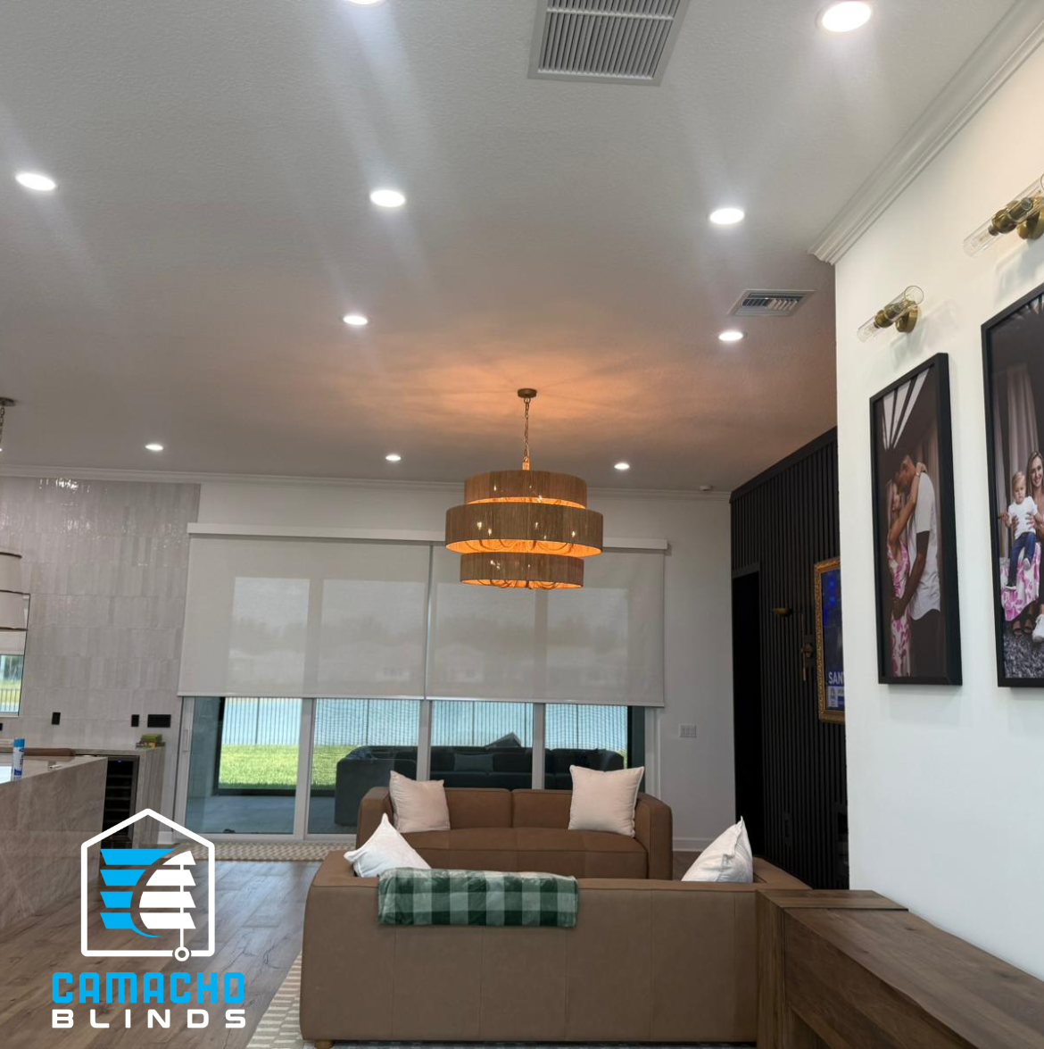 Recent roller shades installation by Camacho Blinds 15