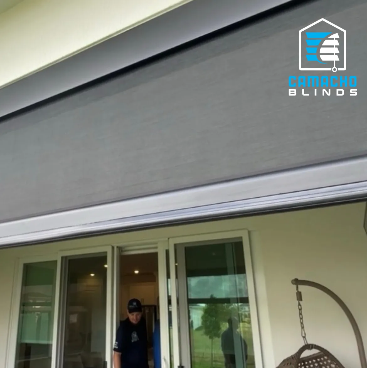 Motorized Patio Screens installation by Camacho Blinds, photo 5