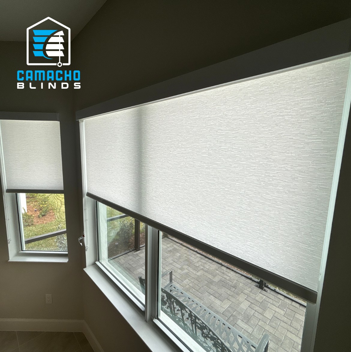 Recent roller shades installation by Camacho Blinds 5
