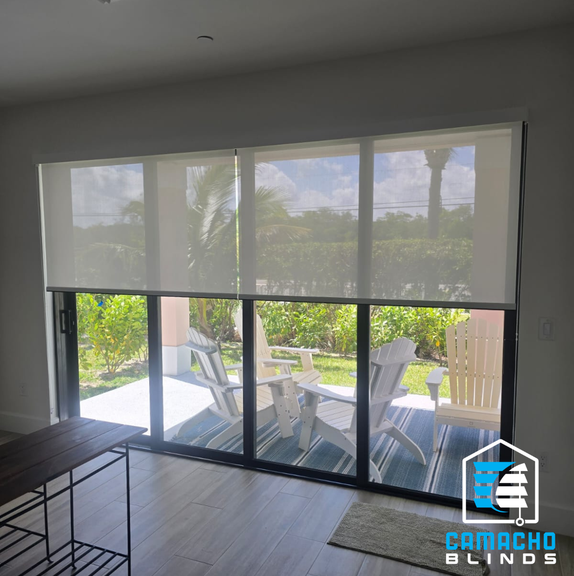 Recent roller shades installation by Camacho Blinds 11