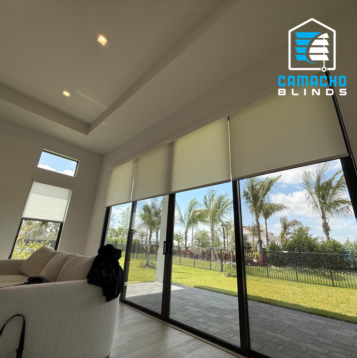 Recent roller shades installation by Camacho Blinds 12