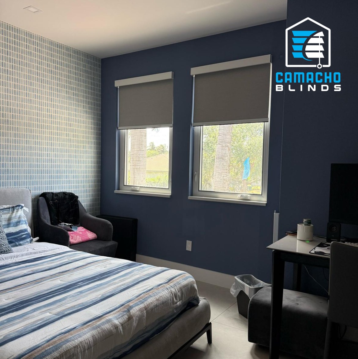 Recent blackout & dual shades installation by Camacho Blinds 3