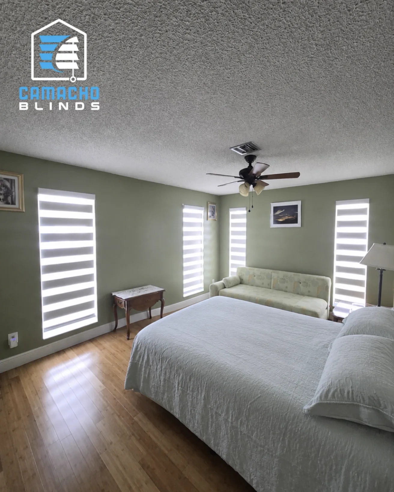 Zebra Shades installation by Camacho Blinds, photo 5