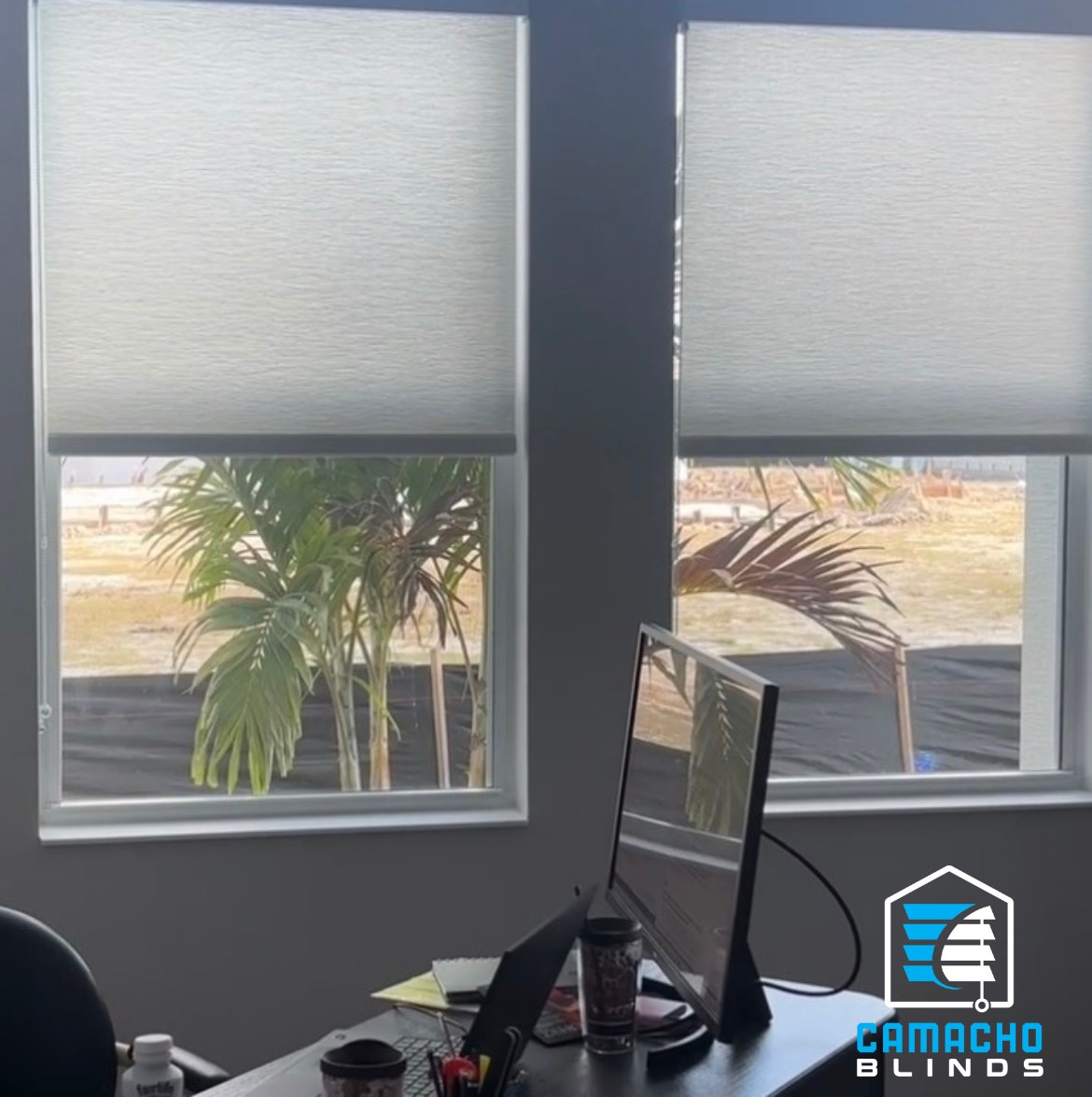 Recent roller shades installation by Camacho Blinds 3