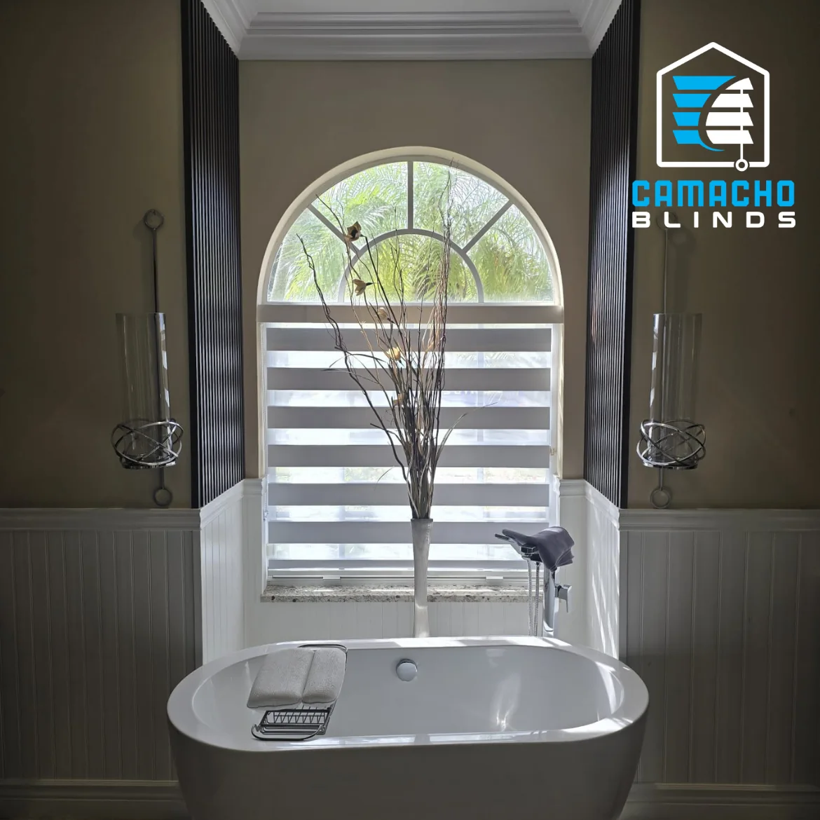 Recent zebra shades installation by Camacho Blinds 8