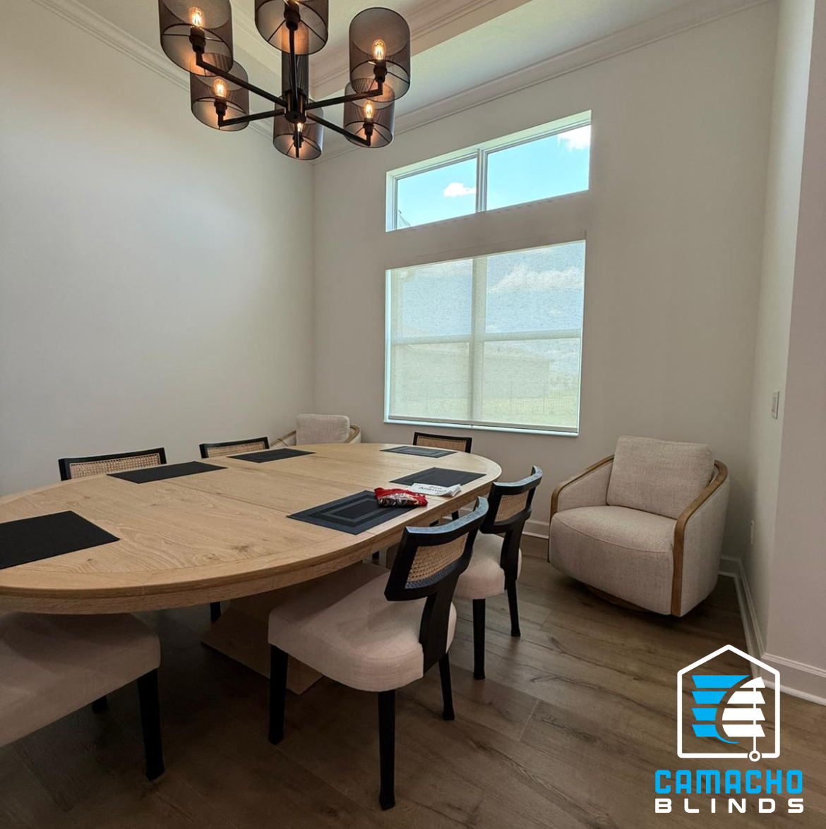 Recent roller shades installation by Camacho Blinds 14