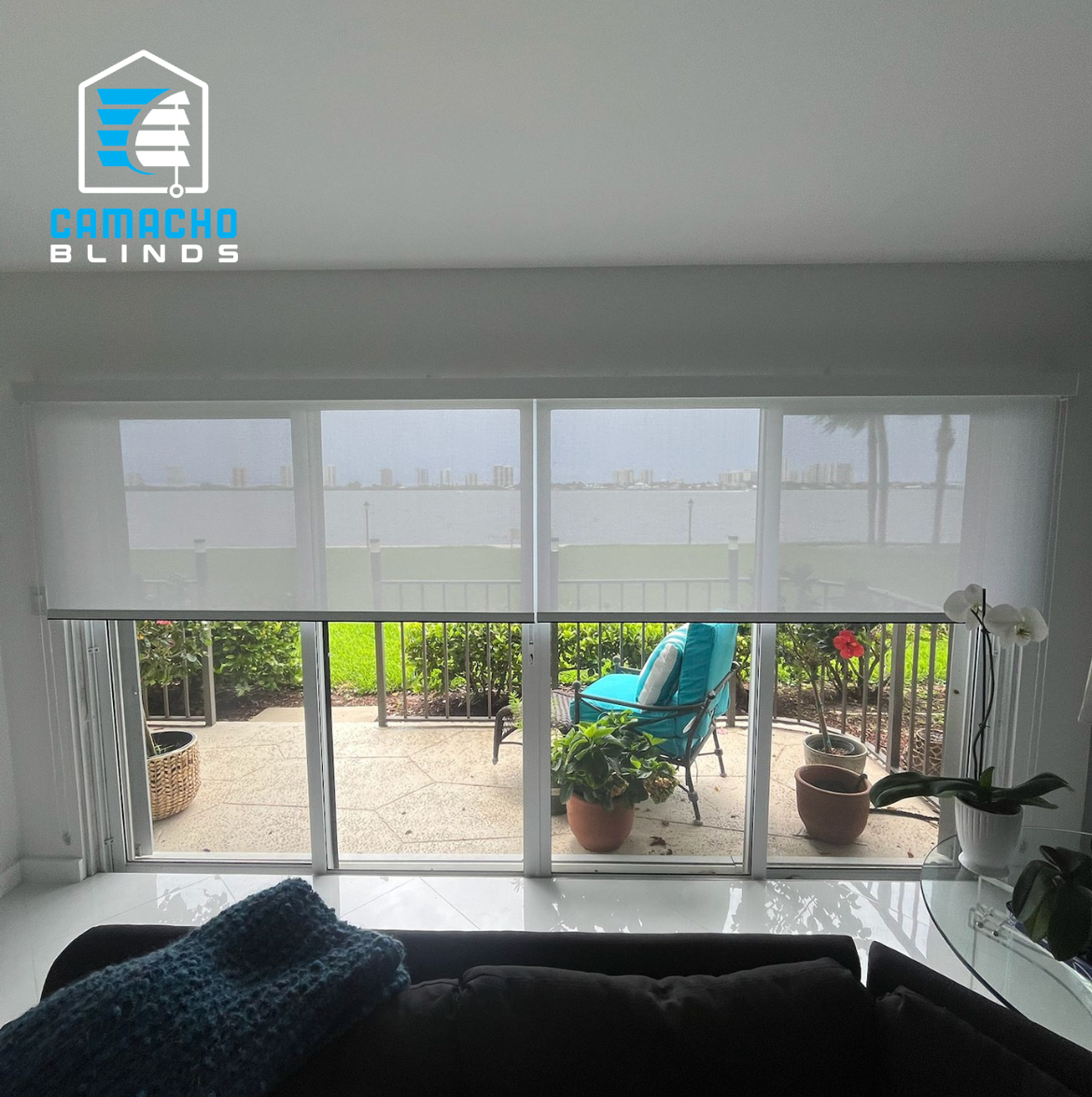 Recent roller shades installation by Camacho Blinds 20