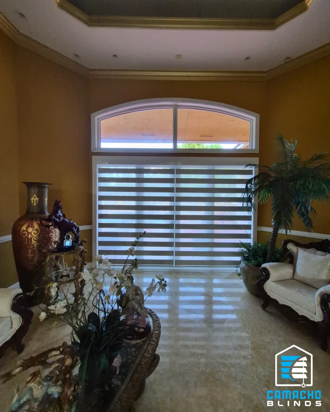 Zebra Shades installation by Camacho Blinds, photo 4