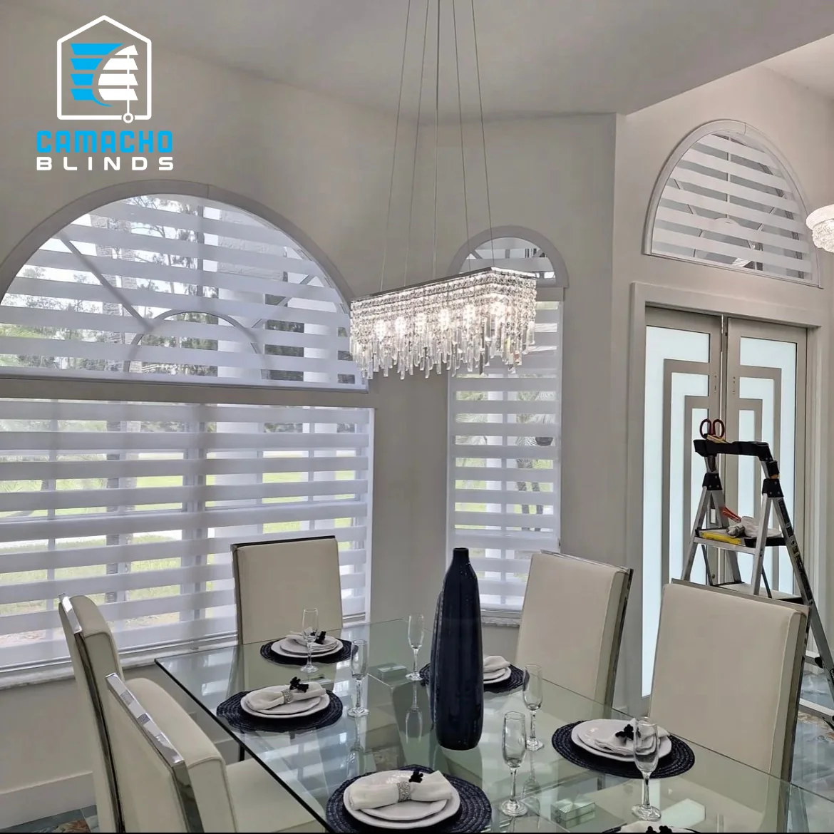 Recent zebra shades installation by Camacho Blinds 2