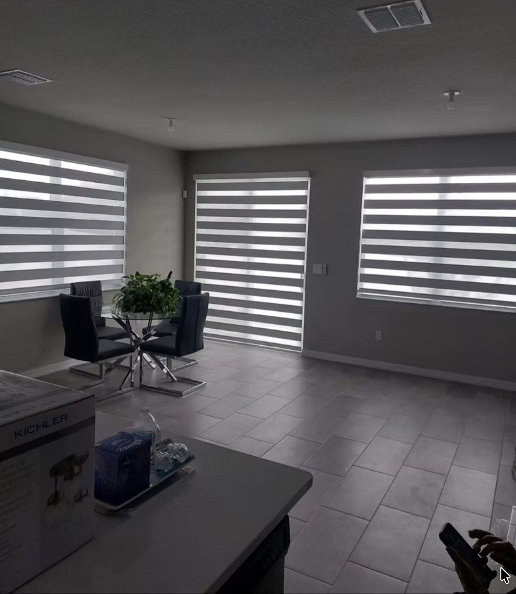 Recent zebra shades installation by Camacho Blinds 20