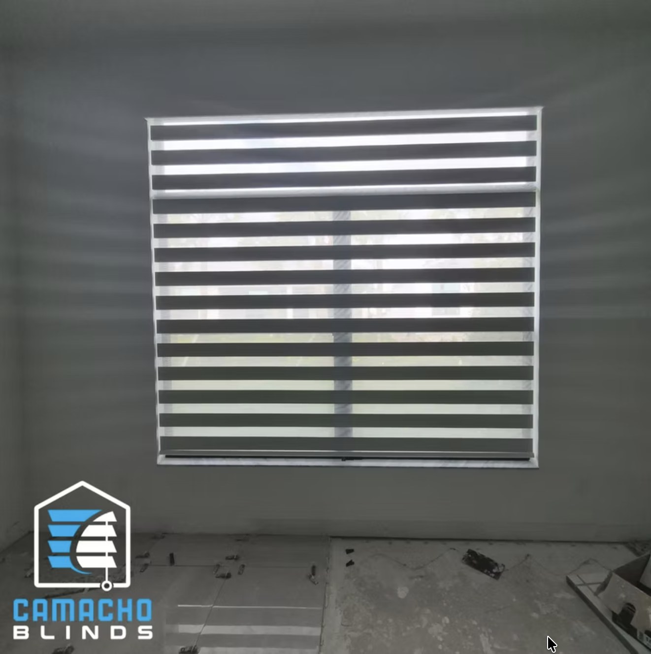 Recent zebra shades installation by Camacho Blinds 15