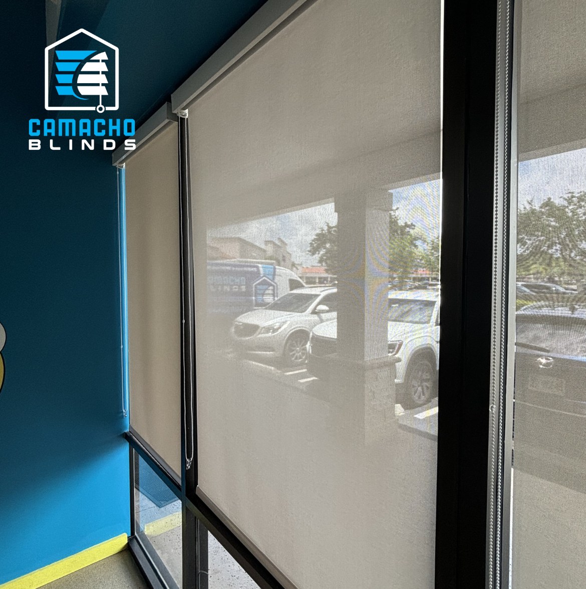 Recent roller shades installation by Camacho Blinds 7