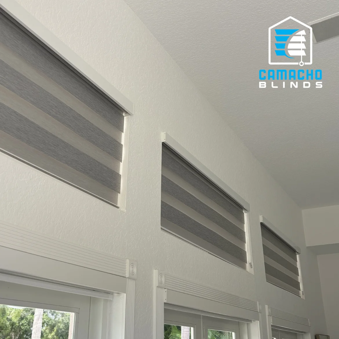 Recent zebra shades installation by Camacho Blinds 5