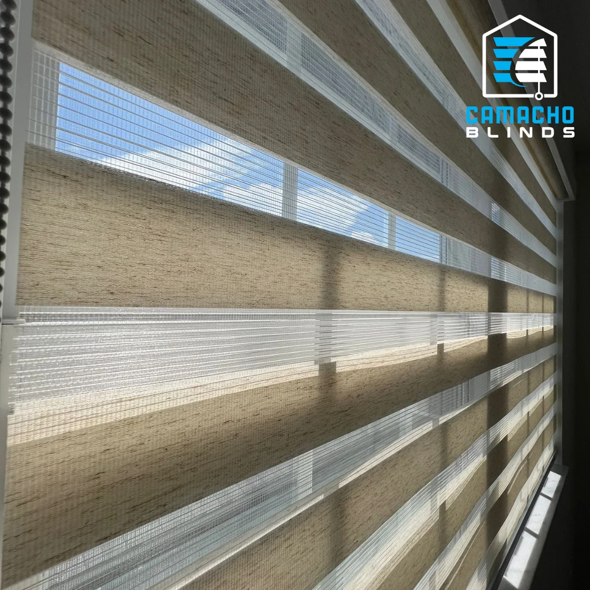 Recent zebra shades installation by Camacho Blinds 4