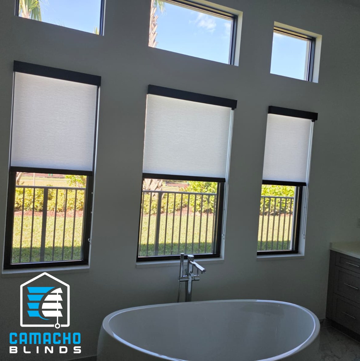 Recent roller shades installation by Camacho Blinds 4